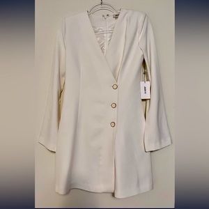JASON WU  White Cream Blazer Mini Dress Size S